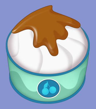 İzole karikatür tatlı-