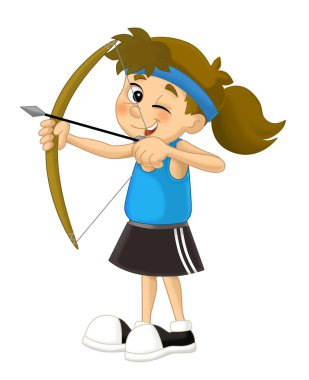 Çizgi film çocuk - yay - archer çekim