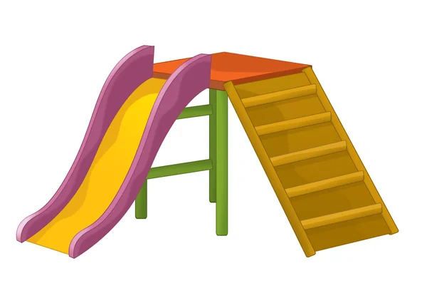 Cartoon playground toy - slide - isolated — Stock Photo, Image