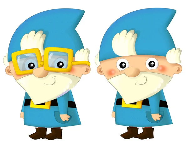 Cartoon cheerful dwarf - illustration for children — Stock Photo, Image