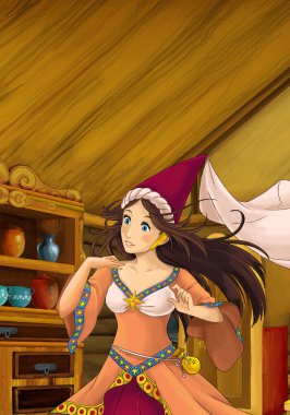 Prenses veya peri - illüstrasyon çocuklar için