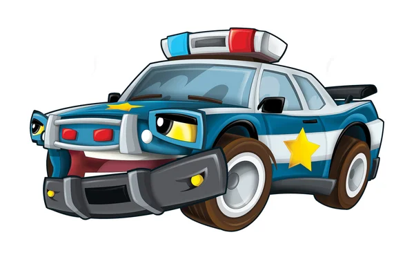 Cartoon-Polizeiauto - isoliert - Illustration für die Kinder — Stockfoto