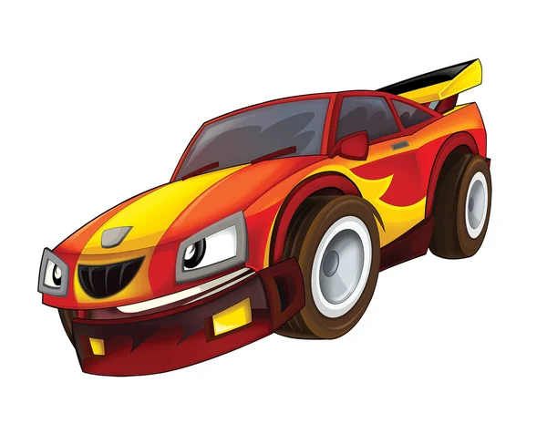 Cartoon fast car - isolato - illustrazione per bambini — Foto Stock