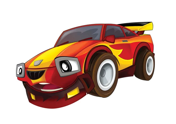 Cartoon fast car - isolato - illustrazione per i bambini — Foto Stock