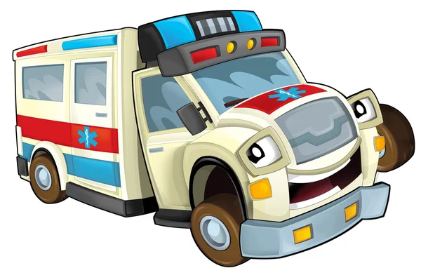 Cartoon Ambulance automobile — Stock Photo, Image