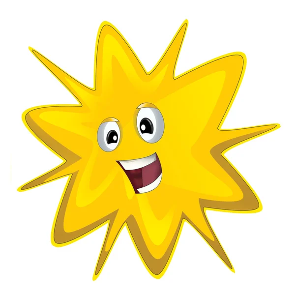 Cartoon happy star - isolerade - illustration för barn — Stockfoto