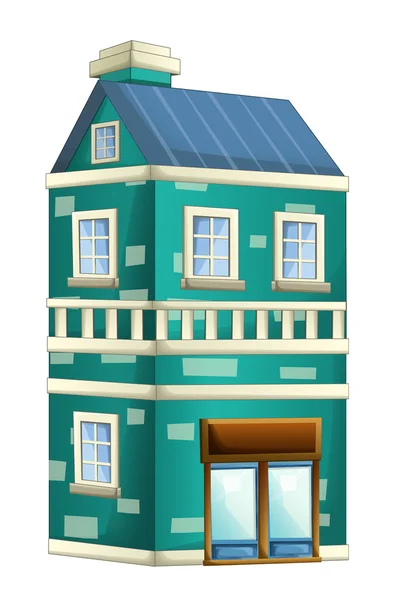 Tecknade färgstarka hus — Stockfoto