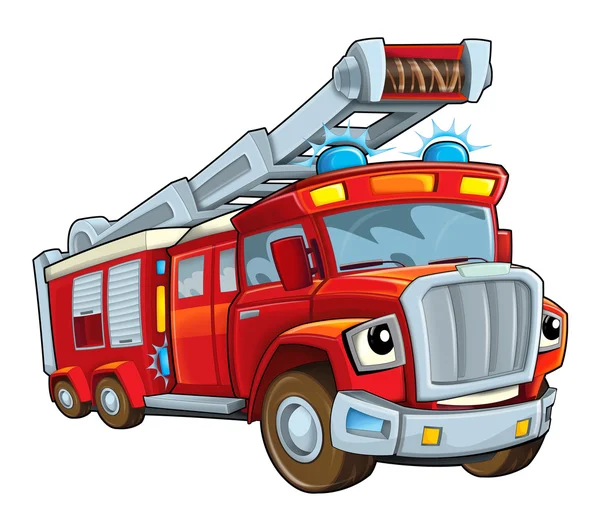 Firetruck Red Cartoon — Stock fotografie