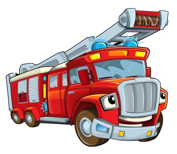 Camion de pompier Cartoon rouge — Photo