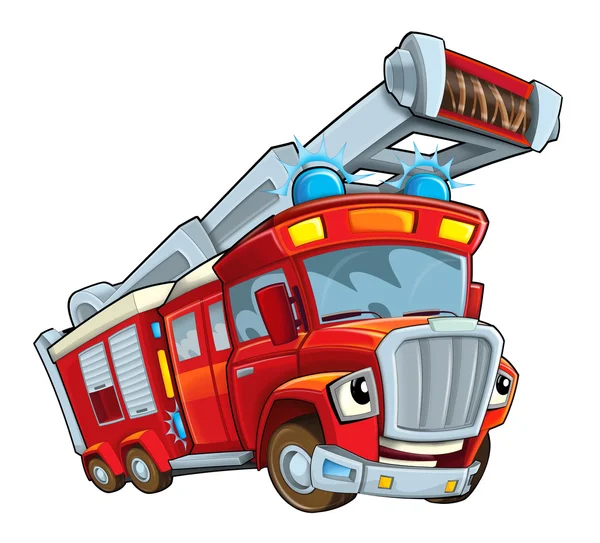 赤漫画消防車 — ストック写真