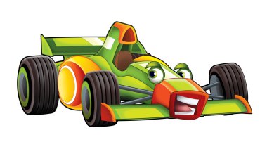 çizgi film spor araba yarışı - illüstrasyon çocuklar için