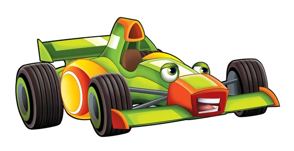 Cartoon sports car racing - illustration for the children — Stock Photo, Image