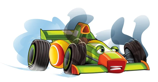 Dessin animé voiture de sport de course - illustration pour les enfants — Photo