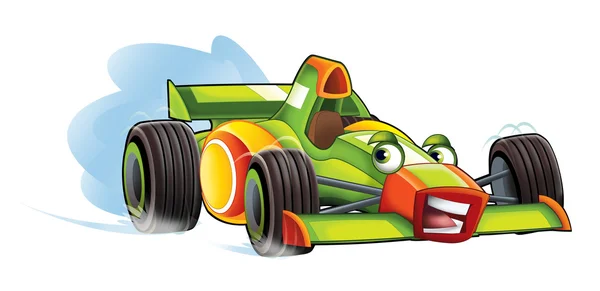 Cartoon sports car racing - illustration for the children — Stock Photo, Image