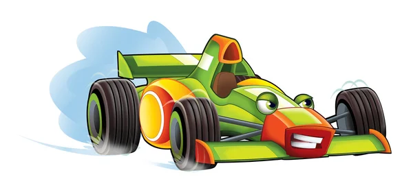 Dessin animé voiture de sport de course - illustration pour les enfants — Photo