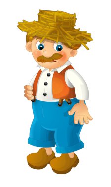 Çizgi film yaşlı çiftçi