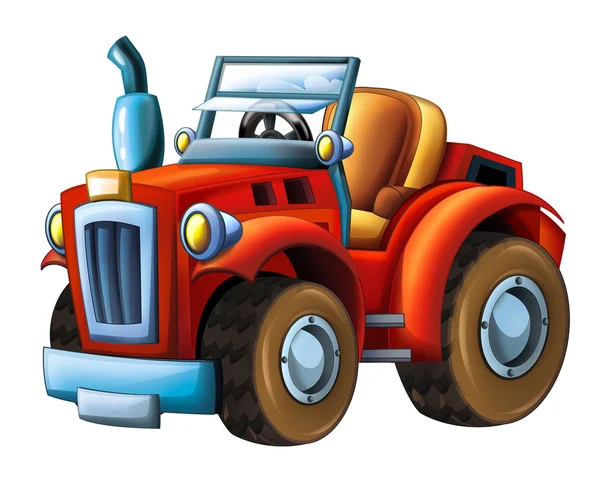 Tractor de granja de dibujos animados —  Fotos de Stock