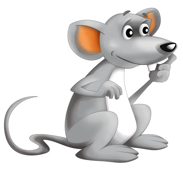 Tegneserie glad mus - isoleret - illustration for børn - Stock-foto