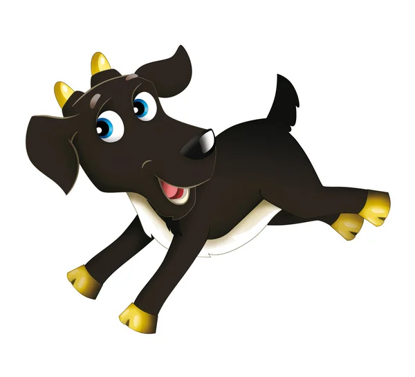 Cartoon funny black goat — Stock Photo, Image