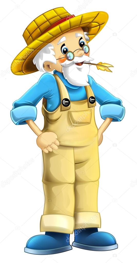 Cartoon old farmer Stock Photo by ©illustrator_hft 116821544