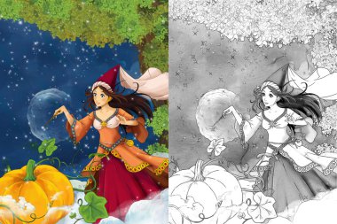 genç güzel büyücü döküm büyü