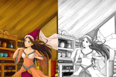 eski geleneksel mutfak - büyücü ya da Prenses