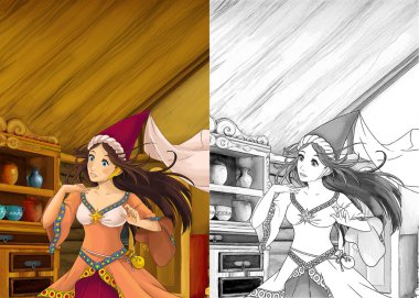 eski geleneksel mutfak - büyücü ya da Prenses