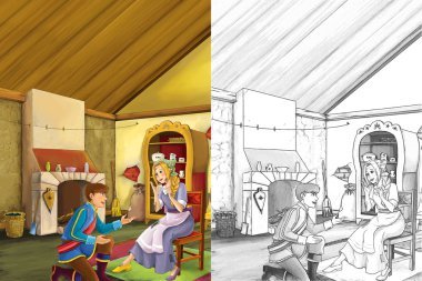 adam bir kadın eski mutfak için teklif  