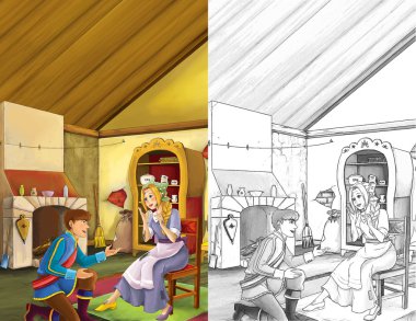 adam bir kadın eski mutfak için teklif  