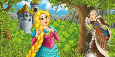 ormanda ve yaşlı cadı Prenses