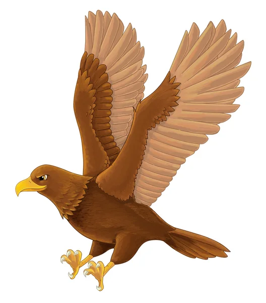 Cartoon bird - eagle flying — Stock Photo, Image