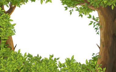 Orman sahne cartoon - sınır