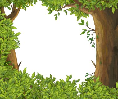 Orman sahne cartoon - sınır