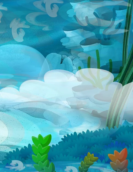 Cartoon underwater scene — Stock Photo, Image