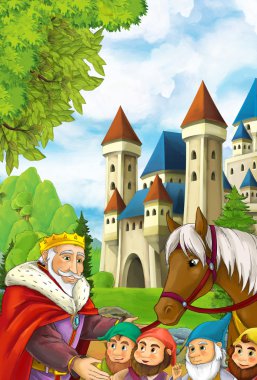 Cüceler castle - yakınındaki Kral ve at