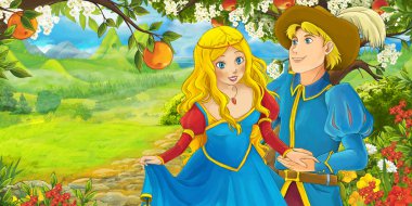 şirin royal çift üzerinde çayır çekici