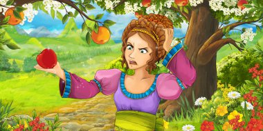 şirin manga kız çayır üzerinde