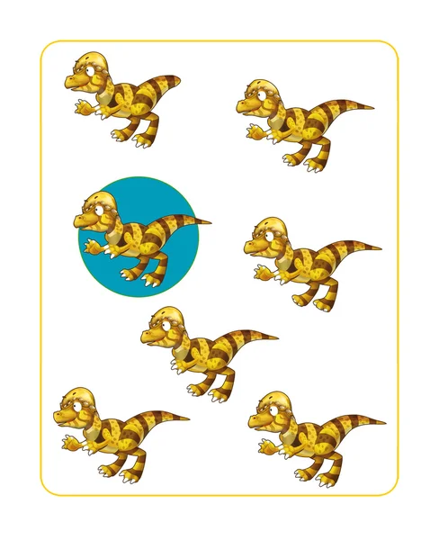 Página de ejercicio de dinosaurio de dibujos animados — Foto de Stock
