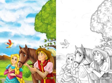 bazı bahçede yürüyen genç adam