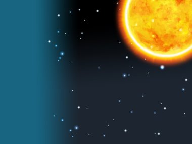 Çizgi film uzay - bir asteroid yüzey