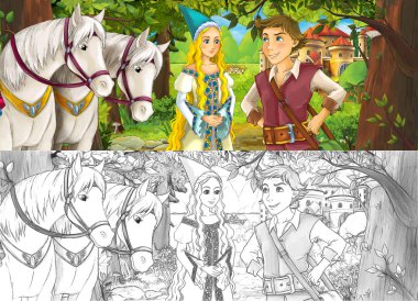 şirin royal çift üzerinde çayır çekici 