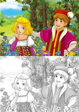 şirin royal çift üzerinde çayır çekici