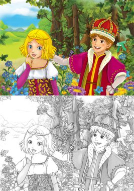 şirin royal çift üzerinde çayır çekici