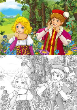 şirin royal çift üzerinde çayır çekici