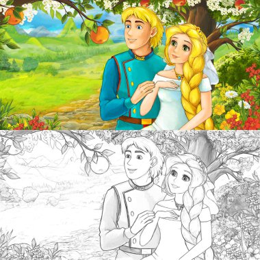 şirin royal çift üzerinde çayır çekici