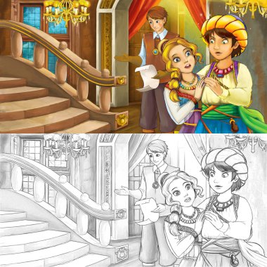 Kraliyet çift sevgi ile komik sahne