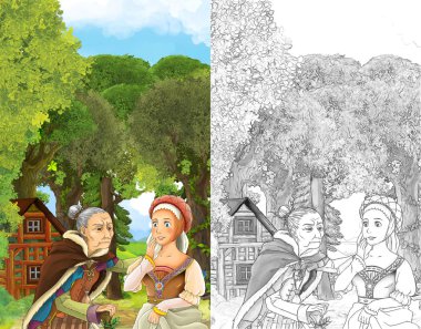 yaşlı kadın genç kadınla konuşurken