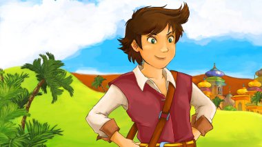 çocuklar için prens ya da prenses resimli bir peri masalı olan Arap çizgi filmi.