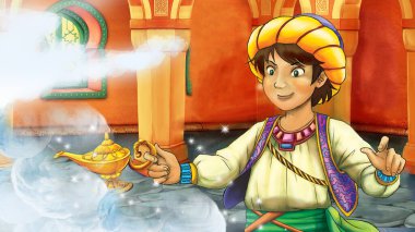 çocuklar için prens ya da prenses resimli bir peri masalı olan Arap çizgi filmi.