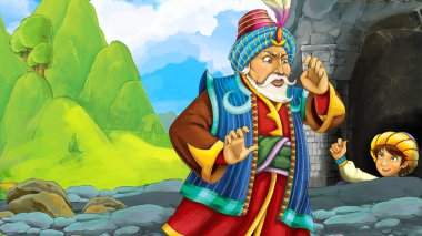 çocuklar için prens ya da prenses resimli bir peri masalı olan Arap çizgi filmi.